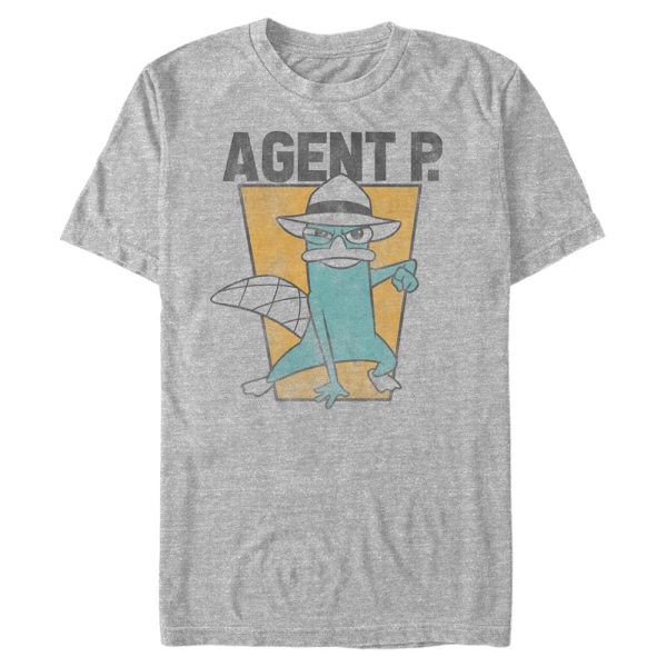 Disney Classics - Phineas and Ferb - Agent P - Men's T-Shirt - Heather grey - Front