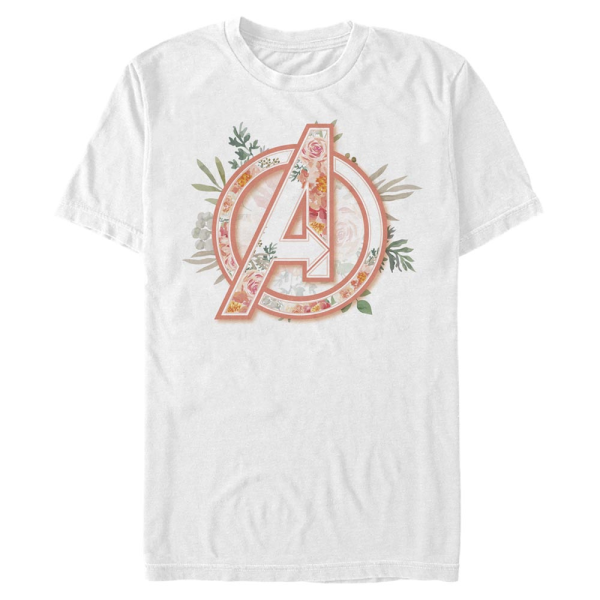 Marvel - Logo Avenger Floral - Men's T-Shirt - White - Front
