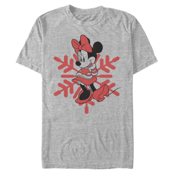 Disney Classics - Mickey Mouse - Minnie Mouse Minnie Snowflake - Christmas - Men's T-Shirt - Heather grey - Front