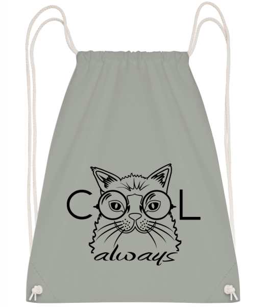 Cool Cat Always - Drawstring Backpack - Anthracite - Vorn