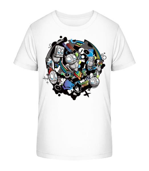 Monde Robot - Kid's Bio T-Shirt Stanley Stella - White - Front