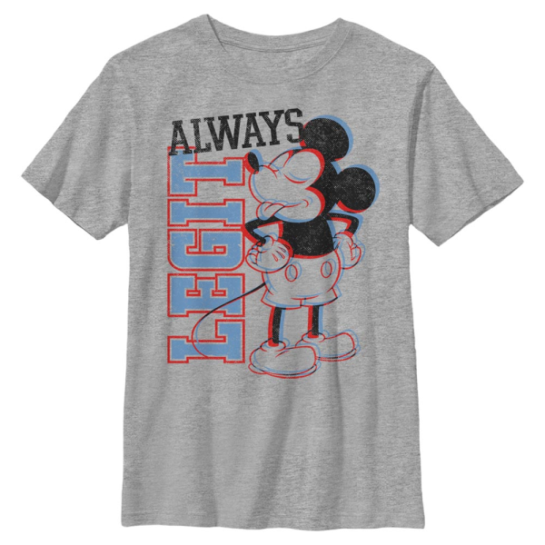 Disney - Mickey Mouse - Mickey Mouse Legit Mick - Kids T-Shirt - Heather grey - Front