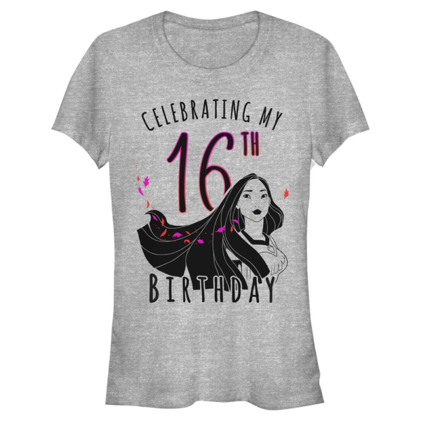 Disney - Pocahontas - Pocahontas Poca Birthday 16 - Birthday - Women's T-Shirt - Heather grey - Front