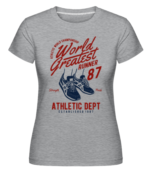 World Greatest Runner -  Shirtinator Women's T-Shirt - Heather grey - Front