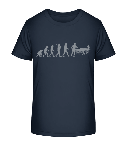 Evolution Of Table Tennis - Kid's Bio T-Shirt Stanley Stella - Navy - Front