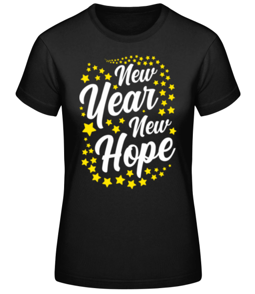 New Year New Hope - Women's Basic T-Shirt - Black - Front
