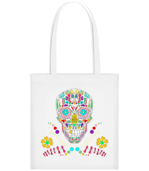 Colorful Skull - Tote Bag - White - Front