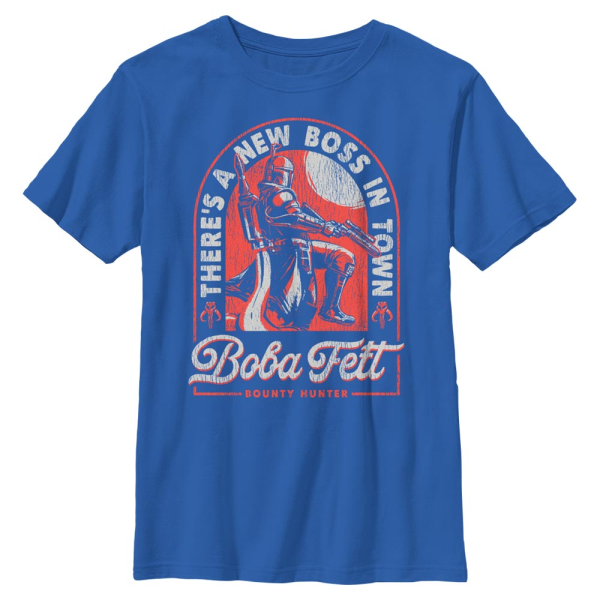 Star Wars - Book of Boba Fett - Boba Fett The New Boss - Kids T-Shirt - Royal blue - Front