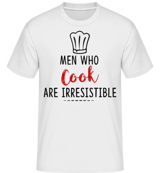 Men Who Cook -  Shirtinator Men's T-Shirt - White - Front
