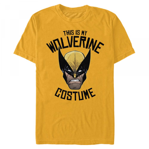Marvel - X-Men - Wolverine is Costume - Halloween - Men's T-Shirt - Yellow - Front