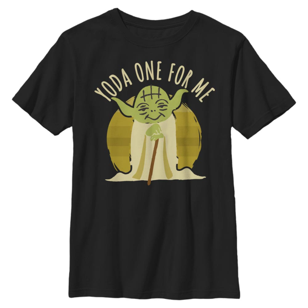 Star Wars - Yoda One For Me - Kids T-Shirt - Black - Front