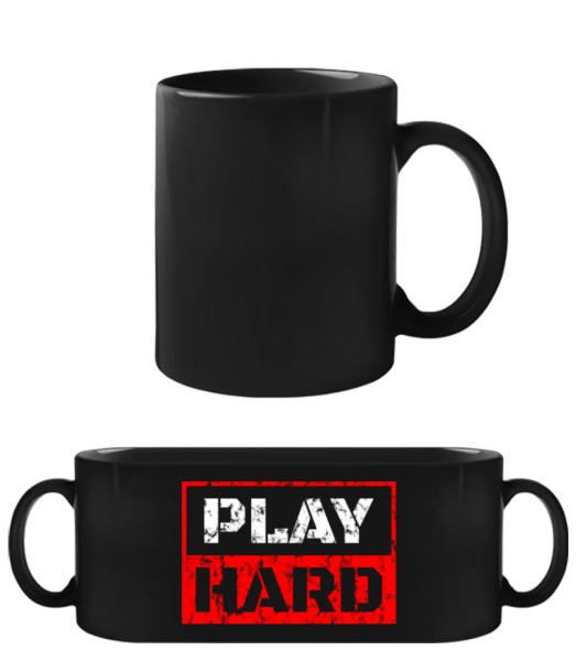 Play Hard - Black Mug - Black - Front
