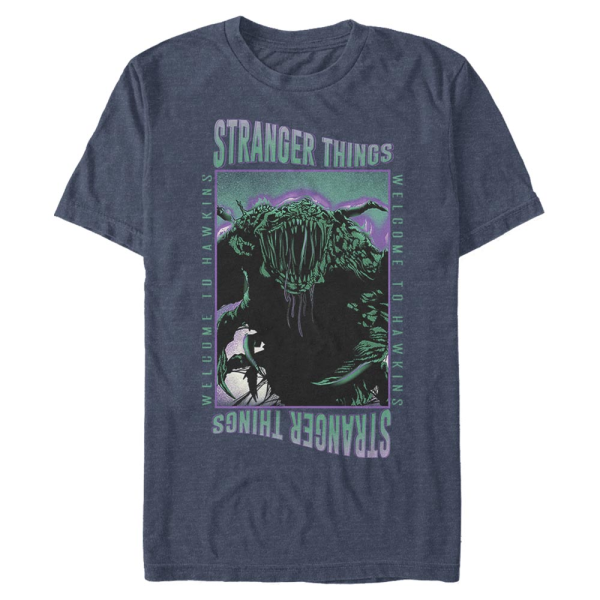 Netflix - Stranger Things - Demogorgon Monster Things - Men's T-Shirt - Heather navy - Front