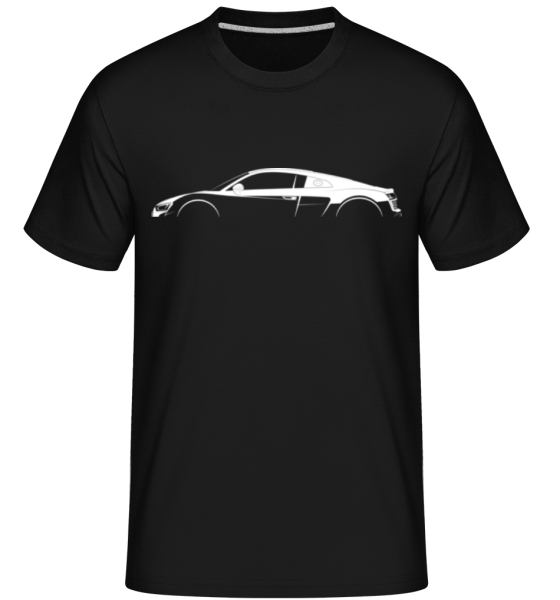 'Audi R8 2015' Silhouette -  Shirtinator Men's T-Shirt - Black - Front