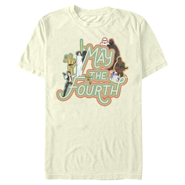 Star Wars - Skupina May The Fourth - Men's T-Shirt - Cream - Front