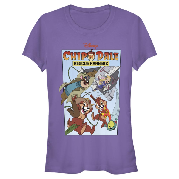 Disney Classics - Chip 'n Dale - Skupina Rescue Rangers Cover - Women's T-Shirt - Purple - Front