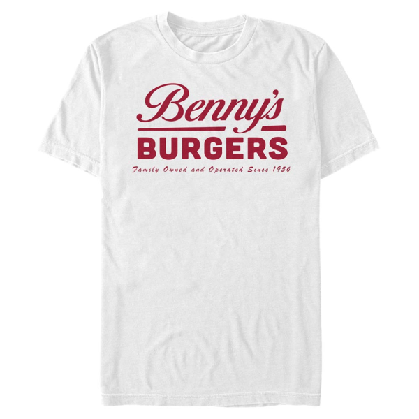 Netflix - Stranger Things - Benny's Burgers - Men's T-Shirt - White - Front