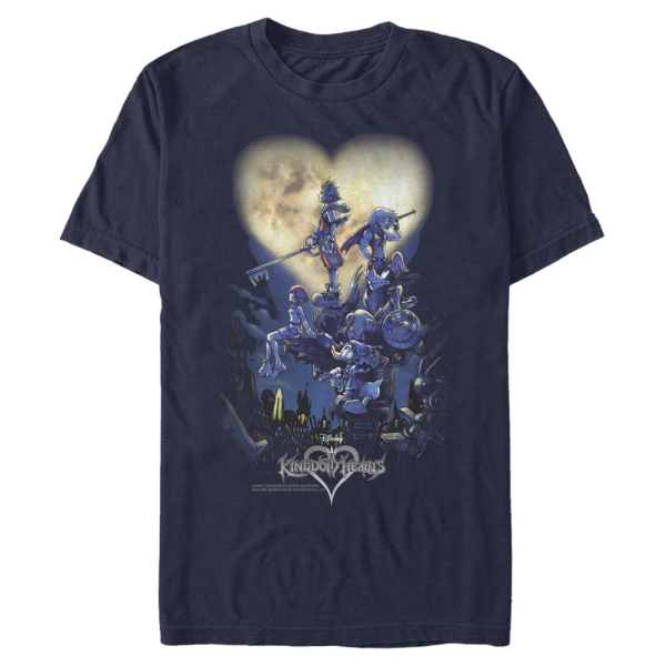 Disney - Kingdom Hearts - Skupina Poster Logo - Men's T-Shirt - Navy - Front