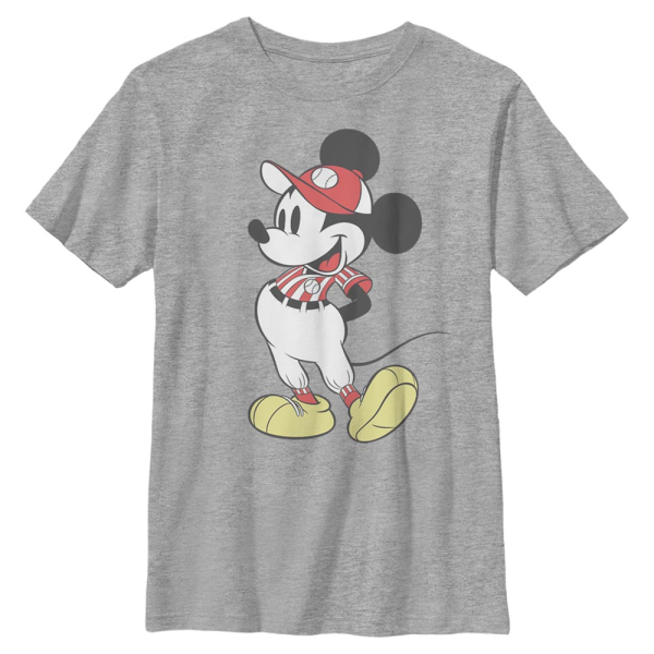 Disney - Mickey Mouse - Mickey Mouse Baseball Season Mickey - Kids T-Shirt - Heather grey - Front