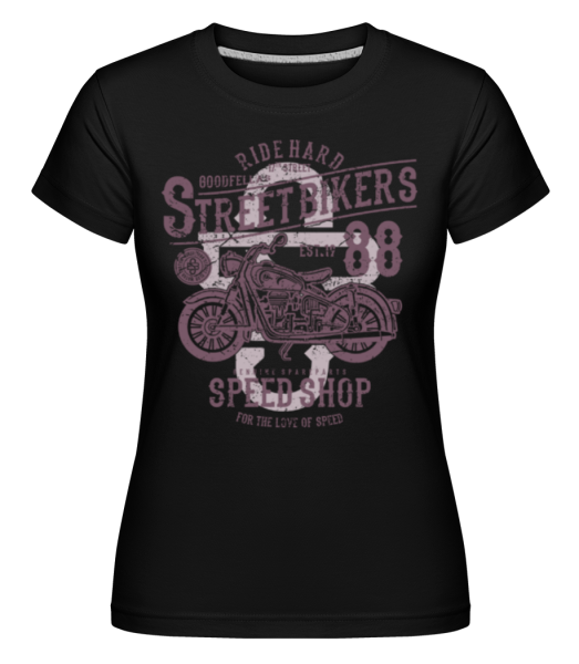 Street Bikers -  Shirtinator Women's T-Shirt - Black - Front
