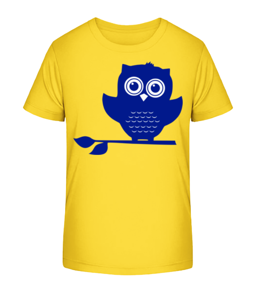Owl - Kid's Bio T-Shirt Stanley Stella - Yellow - Front