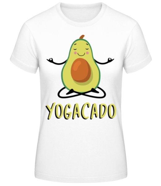Yogacado - Women's Basic T-Shirt - White - Front