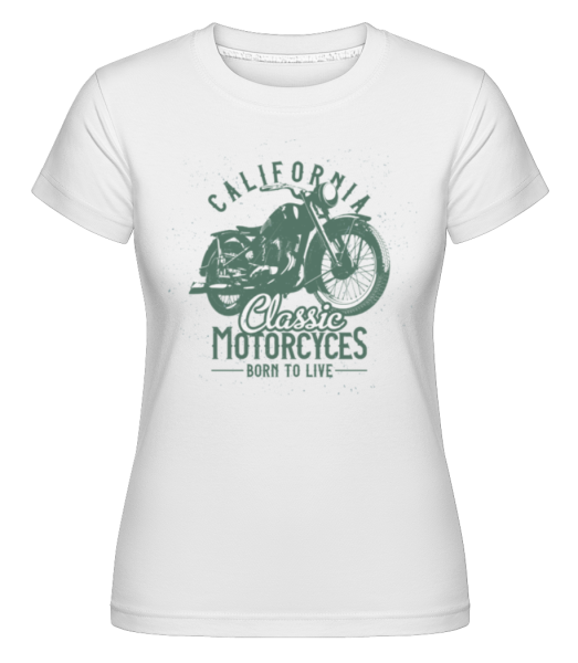 California Classic Motorcycles -  Shirtinator Women's T-Shirt - White - Front