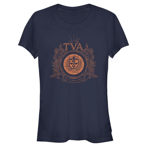 Marvel - Loki - TVA Badge - Women's T-Shirt - Navy - Front