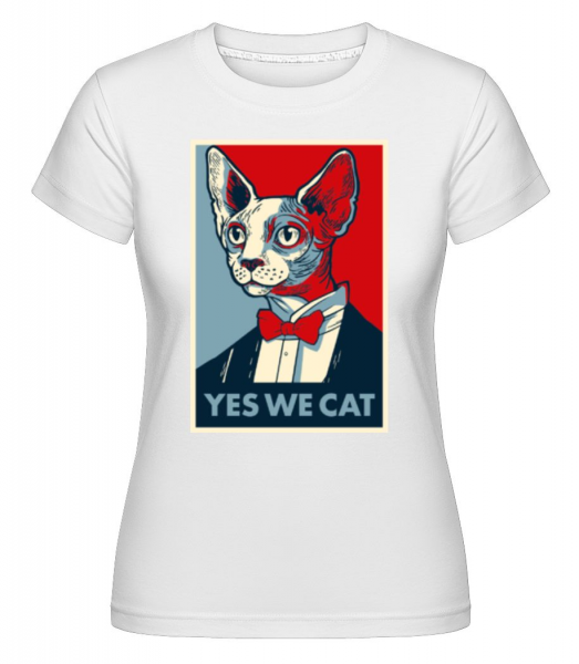 Yes We Cat -  Shirtinator Women's T-Shirt - White - Front