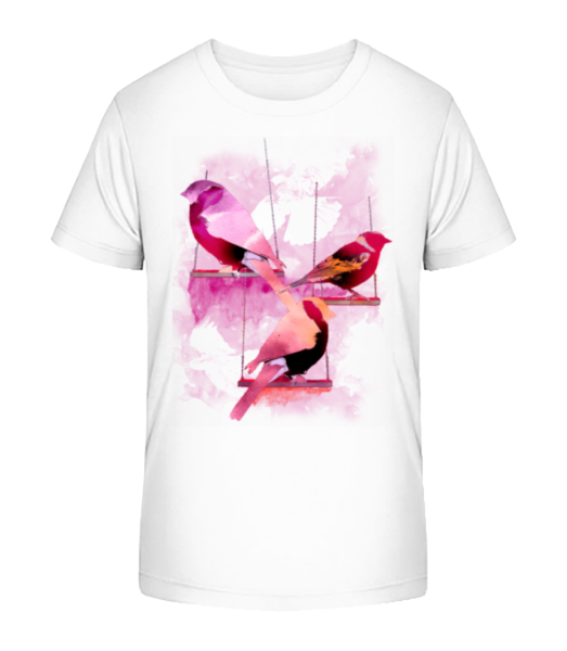 Bird Swings - Kid's Bio T-Shirt Stanley Stella - White - Front