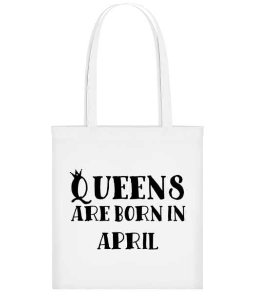 Queens Are Born In April - Tote Bag - White - Front