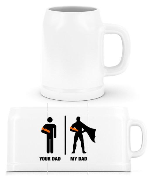 Your Dad, My Dad - Beer Mug - White - Front