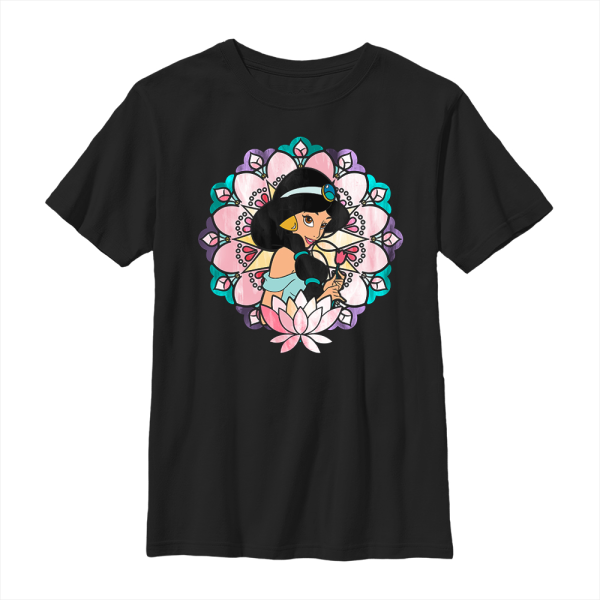 Disney - Aladdin - Jasmine Glass - Kids T-Shirt - Black - Front