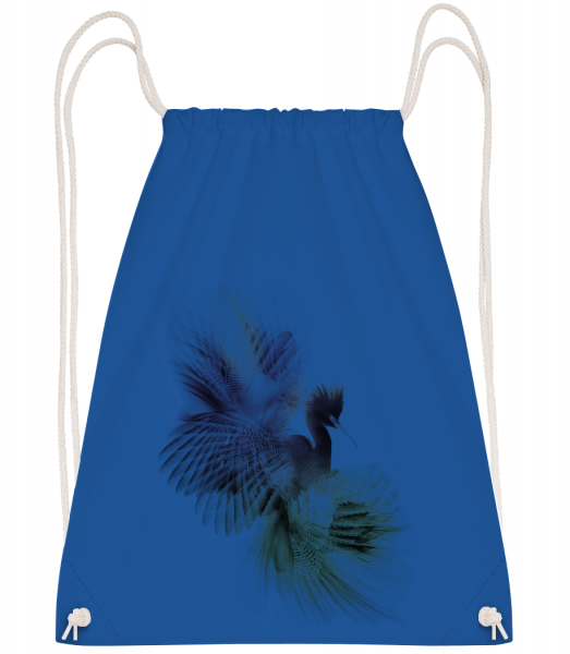 Fantasy Bird - Drawstring Backpack - Royal blue - Vorn