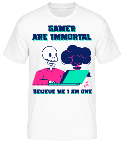 Gamer Are Immortal - Men's Basic T-Shirt - White - Front