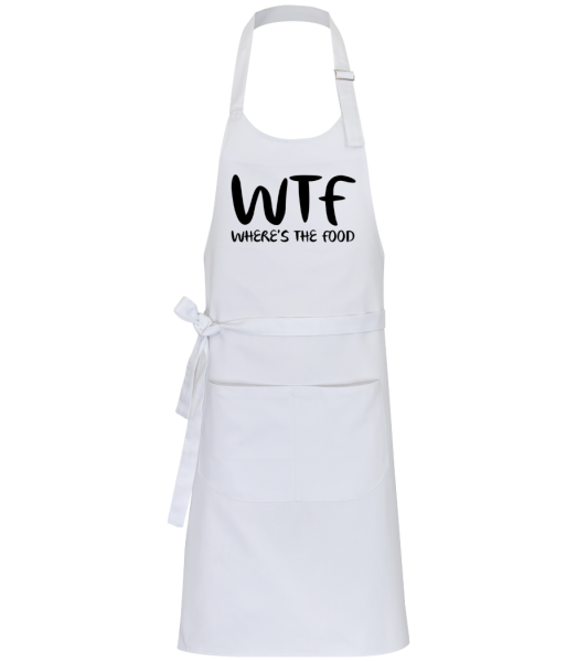 WTF Where's The Food - Professional Apron - White - Front