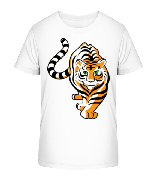 Tiger - Kid's Bio T-Shirt Stanley Stella - White - Front
