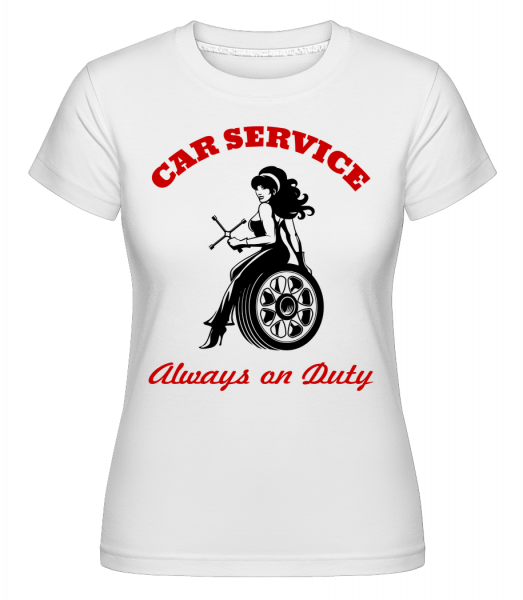 Car Service Sign -  Shirtinator Women's T-Shirt - White - Vorn