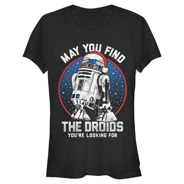 Star Wars - R2-D2 Droid Wishes - Christmas - Women's T-Shirt - Black - Front