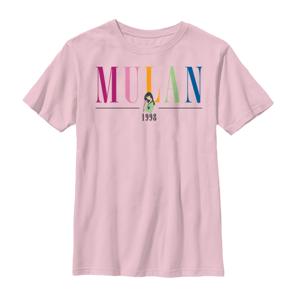 Disney - Mulan - Mulan Title - Kids T-Shirt - Pink - Front