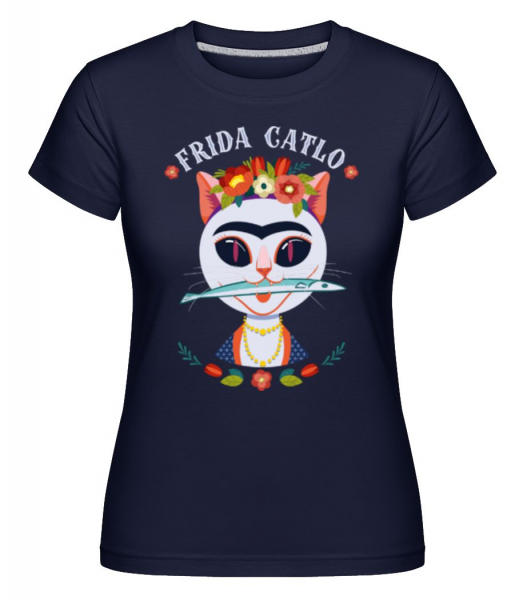 Frida Catlo -  Shirtinator Women's T-Shirt - Navy - Front