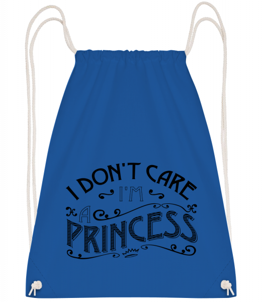 I Don't Care I'm A Princess - Drawstring Backpack - Royal blue - Vorn