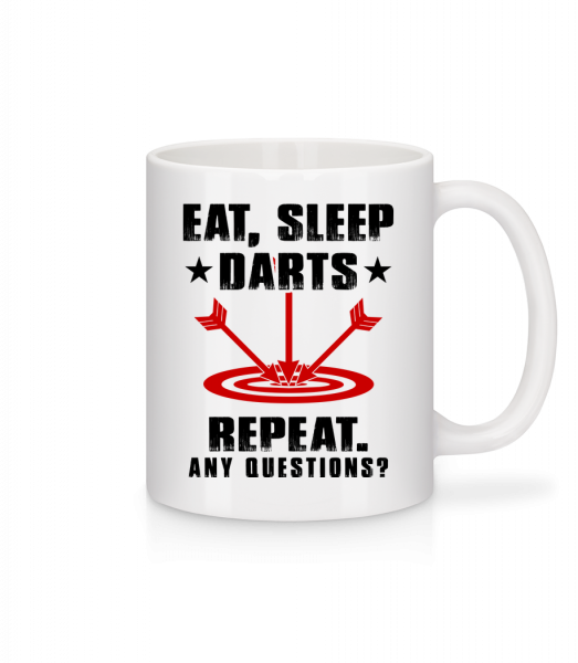 Eat Sleep Darts Repeat - Mug - White - Vorn