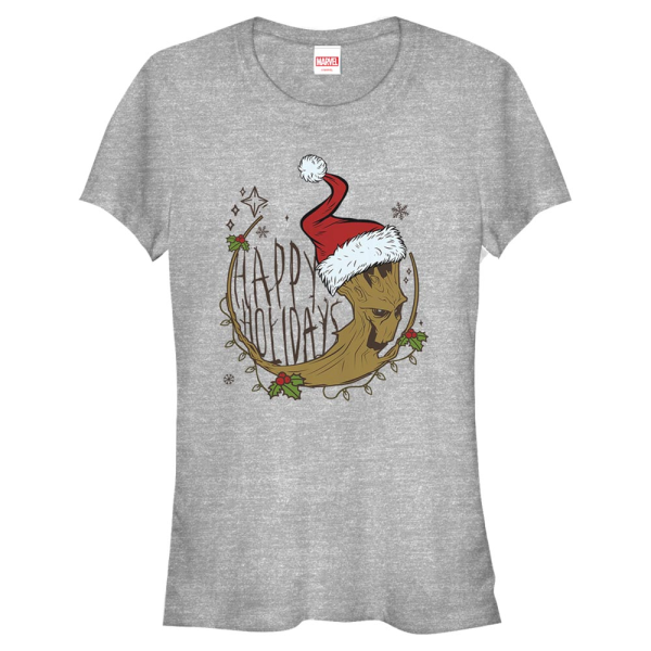 Marvel - Guardians of the Galaxy - Groot Christmas - Christmas - Women's T-Shirt - Heather grey - Front