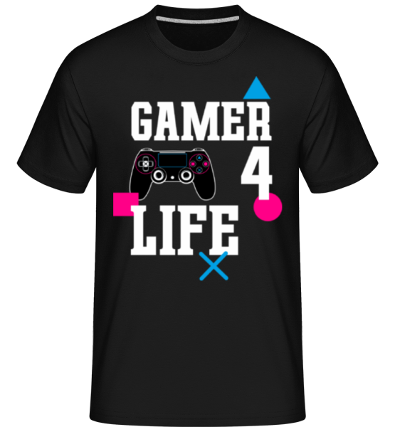 Gamer 4 Life -  Shirtinator Men's T-Shirt - Black - Front