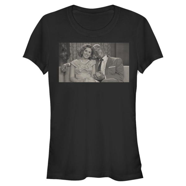 Marvel - WandaVision - Wanda & Vision Couch Couple - Women's T-Shirt - Black - Front
