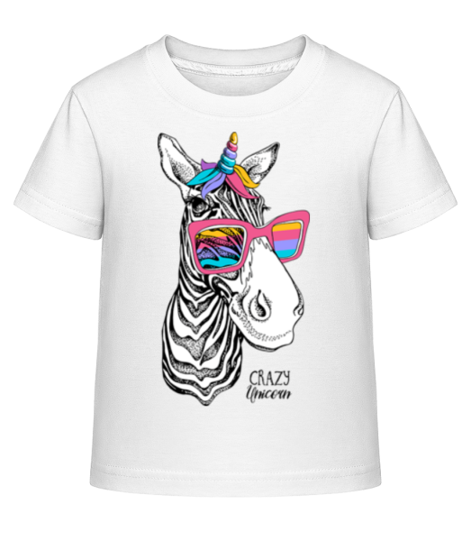Crazy Unicorn - Kid's Shirtinator T-Shirt - White - Front