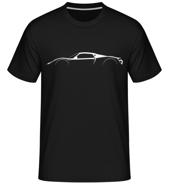 'Porsche 918 Spyder' Silhouette -  Shirtinator Men's T-Shirt - Black - Front
