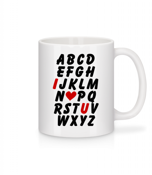 Love Alphabet - Mug - White - Vorn