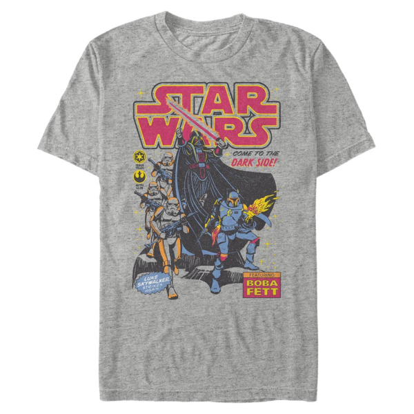 Star Wars - Darth Vader & Stormtroopers Pop Comic - Men's T-Shirt - Heather grey - Front